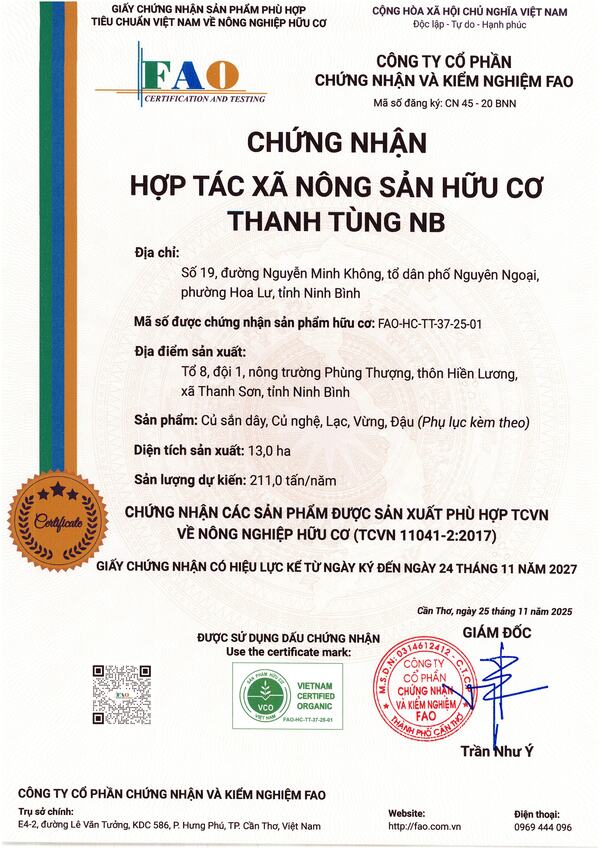 Chứng nhận hữu cơ Organic